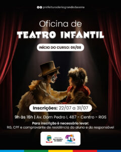 Rio Grande da Serra abre inscrições para Oficina de Teatro Infantil